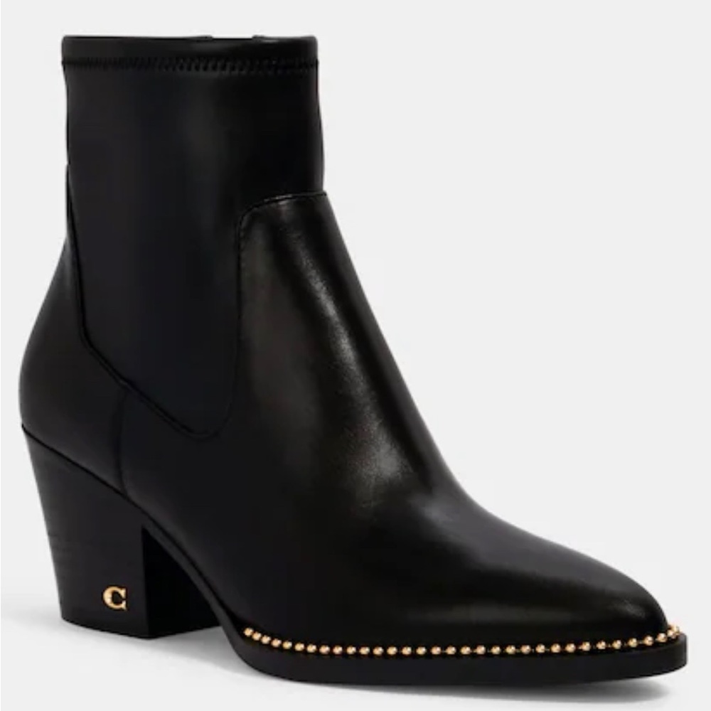 Coach Over-the-Knee Black Leather Boots - Picture 2 of 9